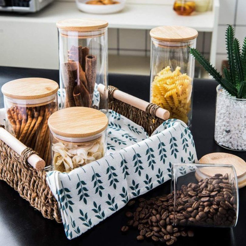 Wooden Lid Jar 320ml 3pcs Set