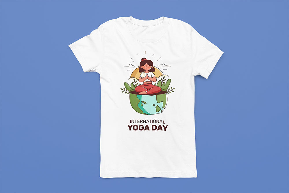 International Yoga Day T Shirt Women Casual Activewear