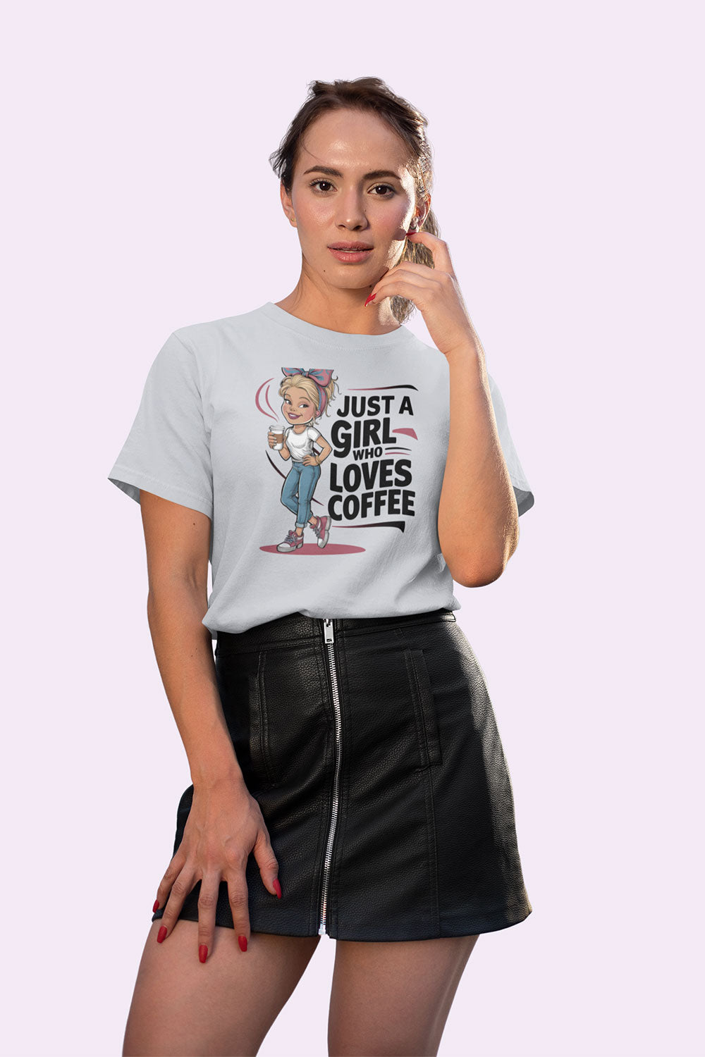 Just a Girl Who Loves Coffee T Shirt for Women