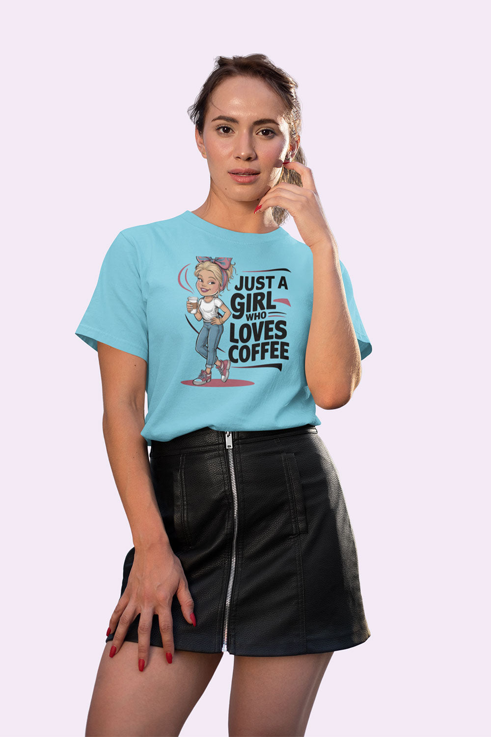 Just a Girl Who Loves Coffee T Shirt for Women