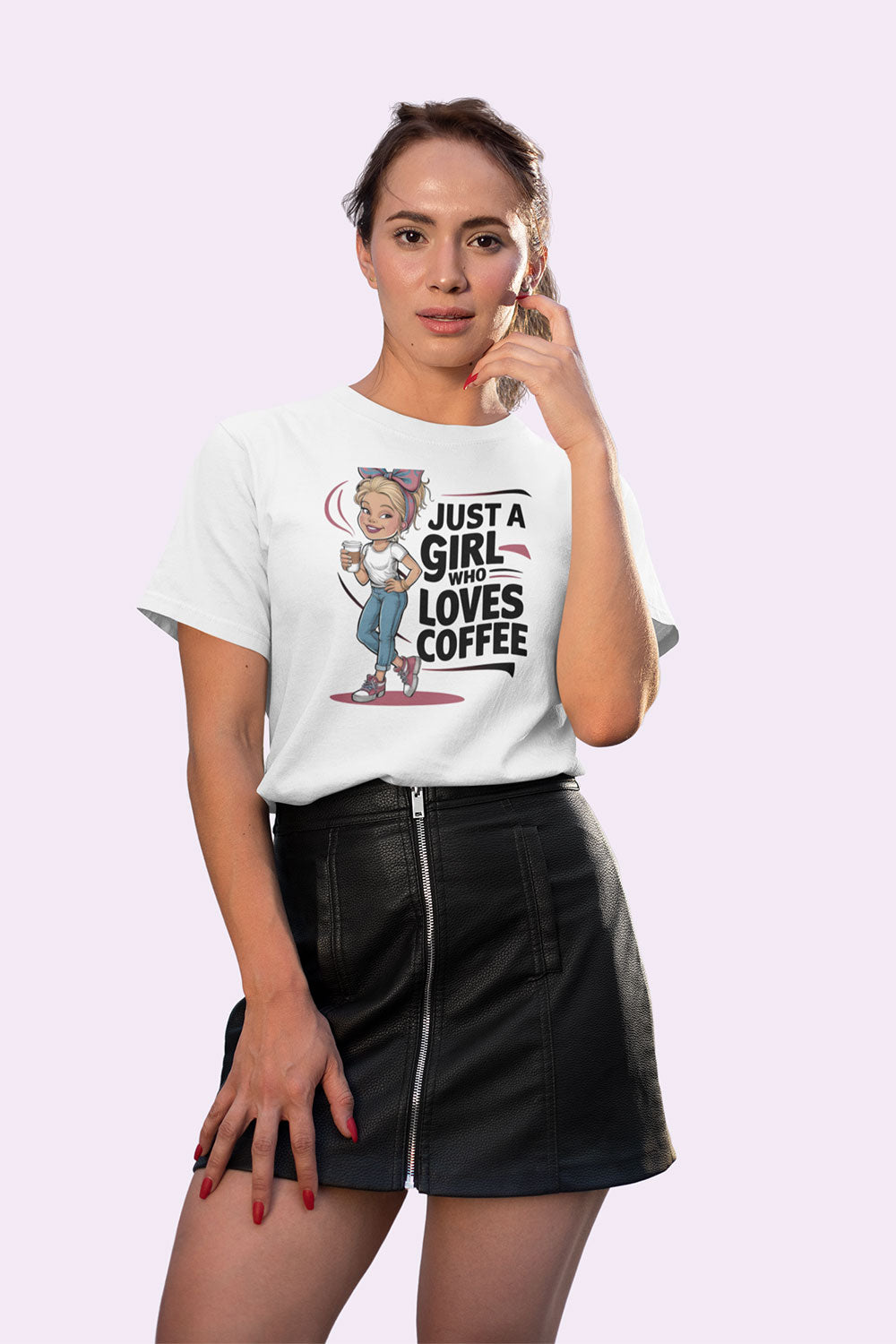 Just a Girl Who Loves Coffee T Shirt for Women