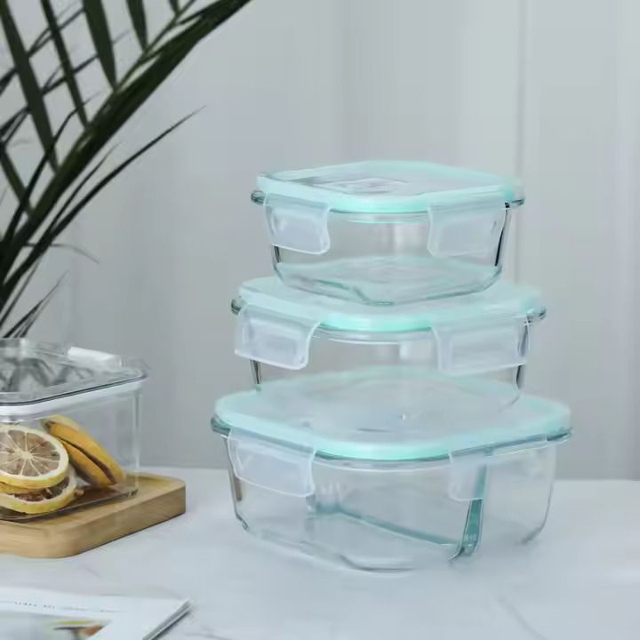 STORAGE LUNCH BOX SQUARE 3PCS DM