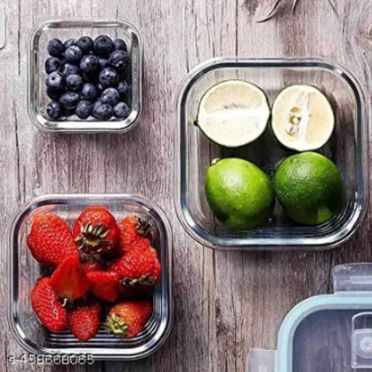 STORAGE LUNCH BOX SQUARE 3PCS DM