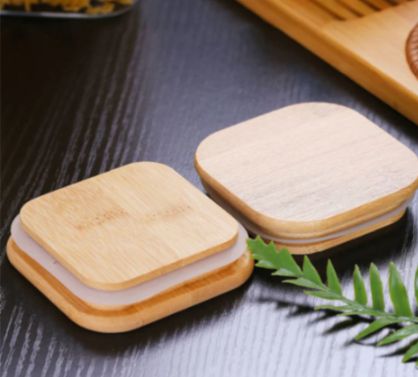 WOODEN LID JAR SQUARE 1580ML
