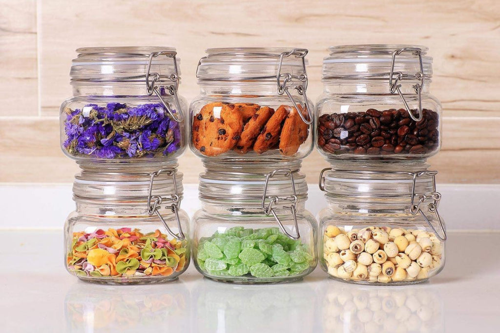 SWING CAP SQUARE JAR 500ML