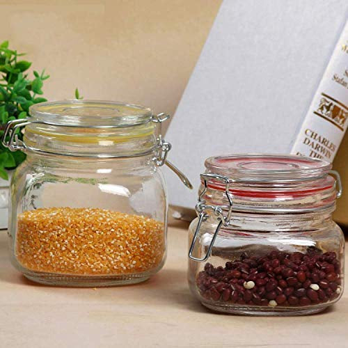 SWING CAP SQUARE JAR 500ML