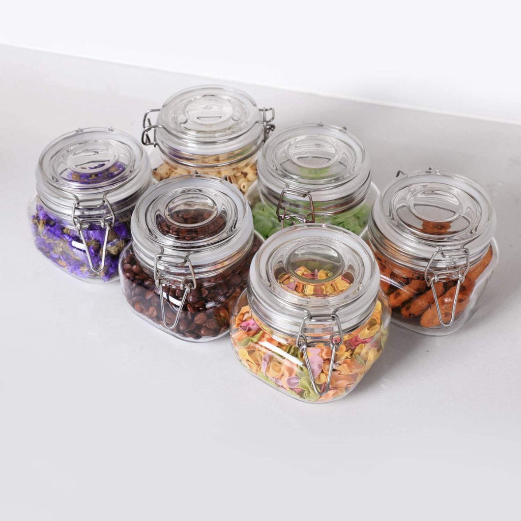 SWING CAP SQUARE JAR 500ML