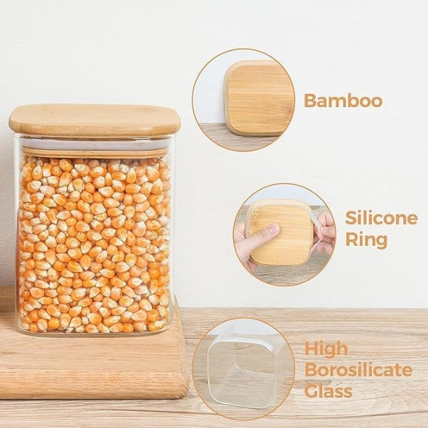 WOODEN LID JAR 750ML