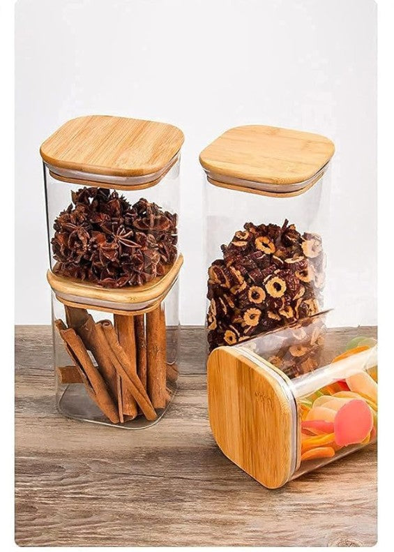 WOODEN LID JAR 750ML