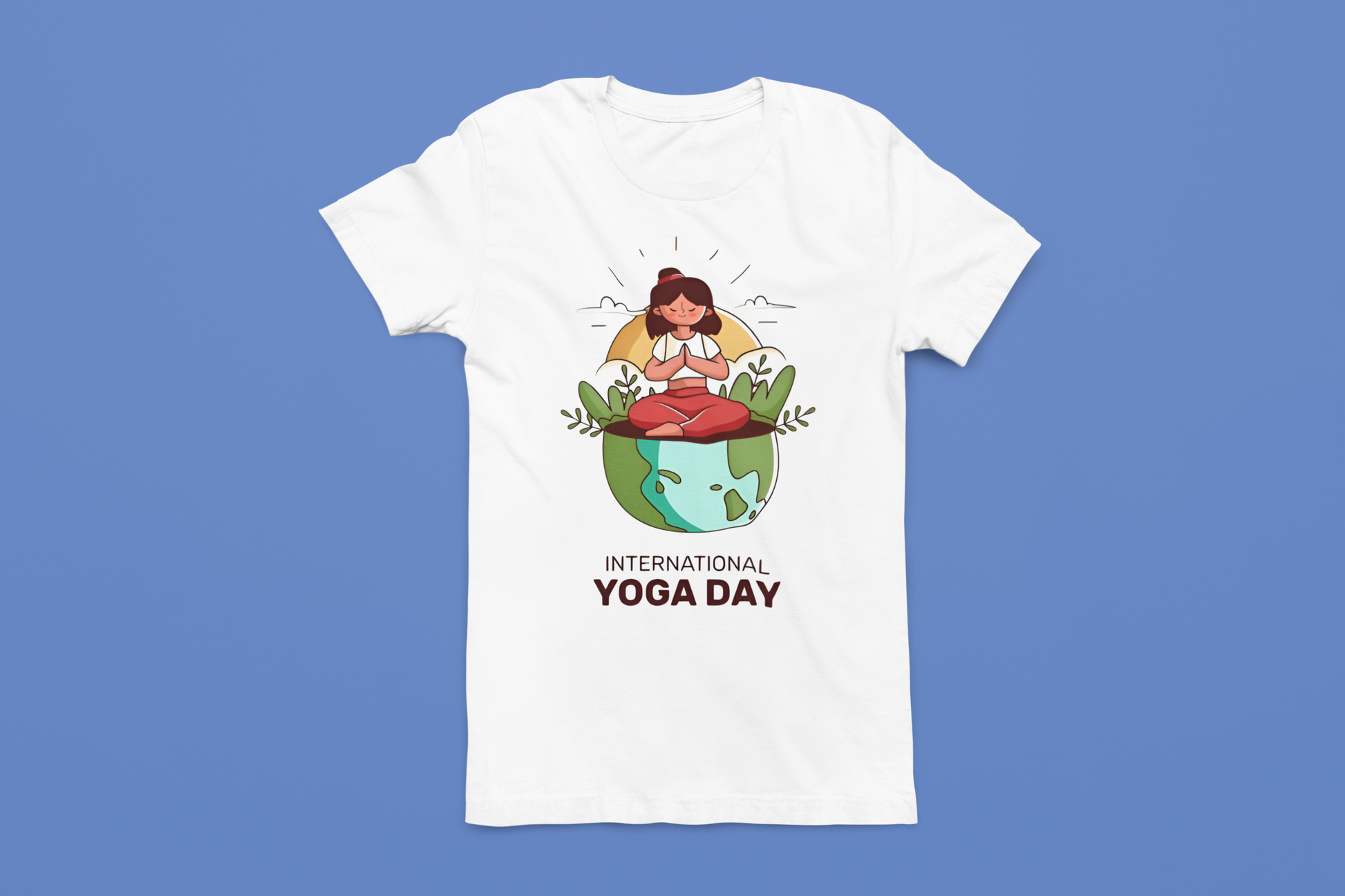International Yoga Day T Shirt Women Mindfulness Meditation Wellness Casual Activewear