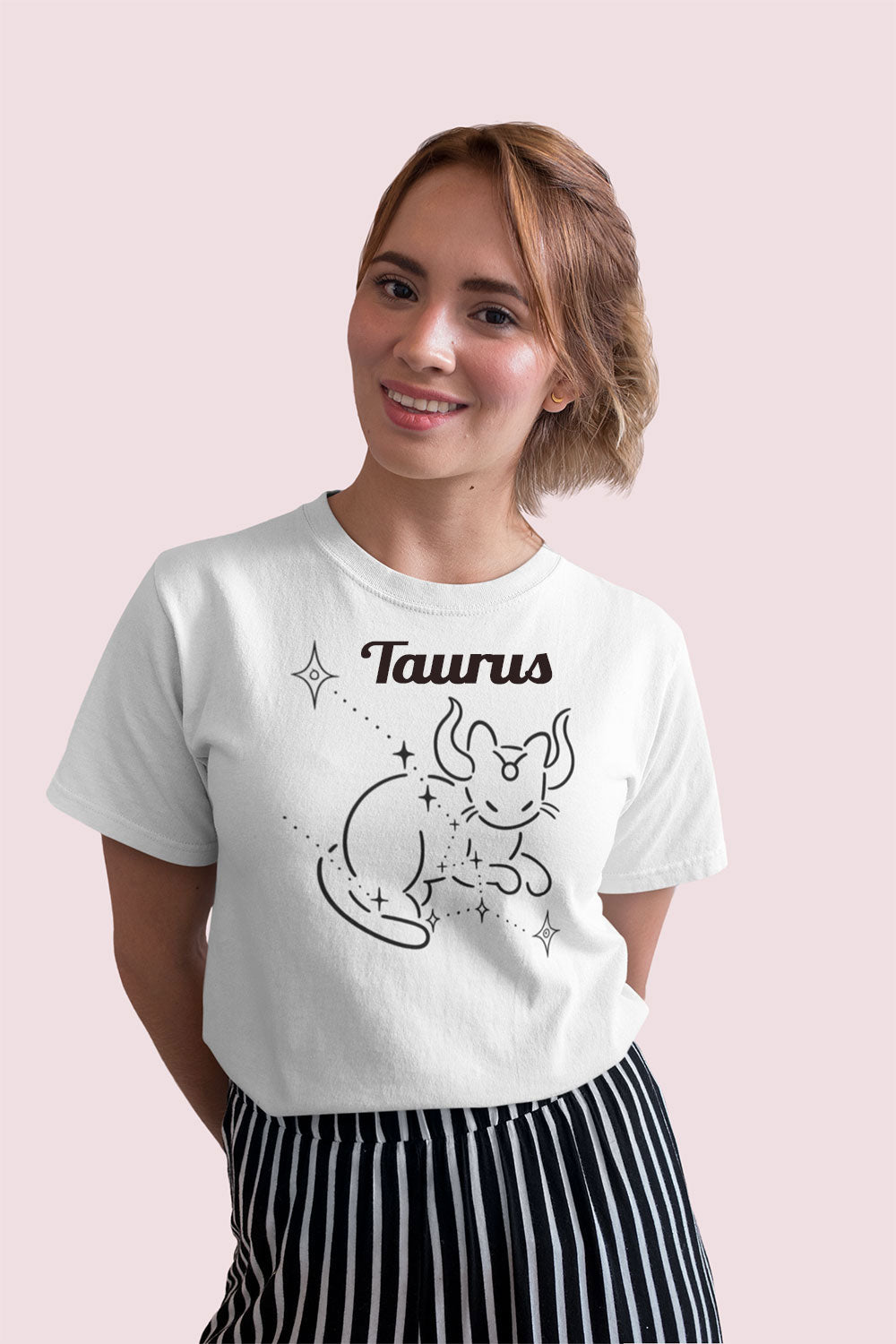 Customizable Taurus Zodiac Sign T-Shirt for Women