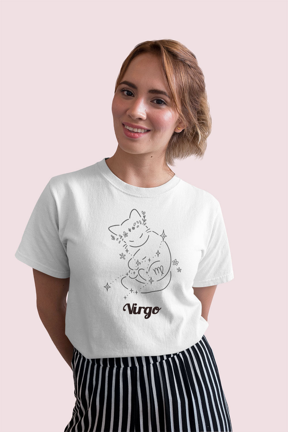 Customizable Virgo Zodiac Sign T-Shirt for Women