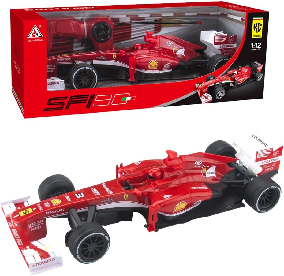SF190 1:12 Scale Rechargeable RC Ferrari F1 Car – Red | High