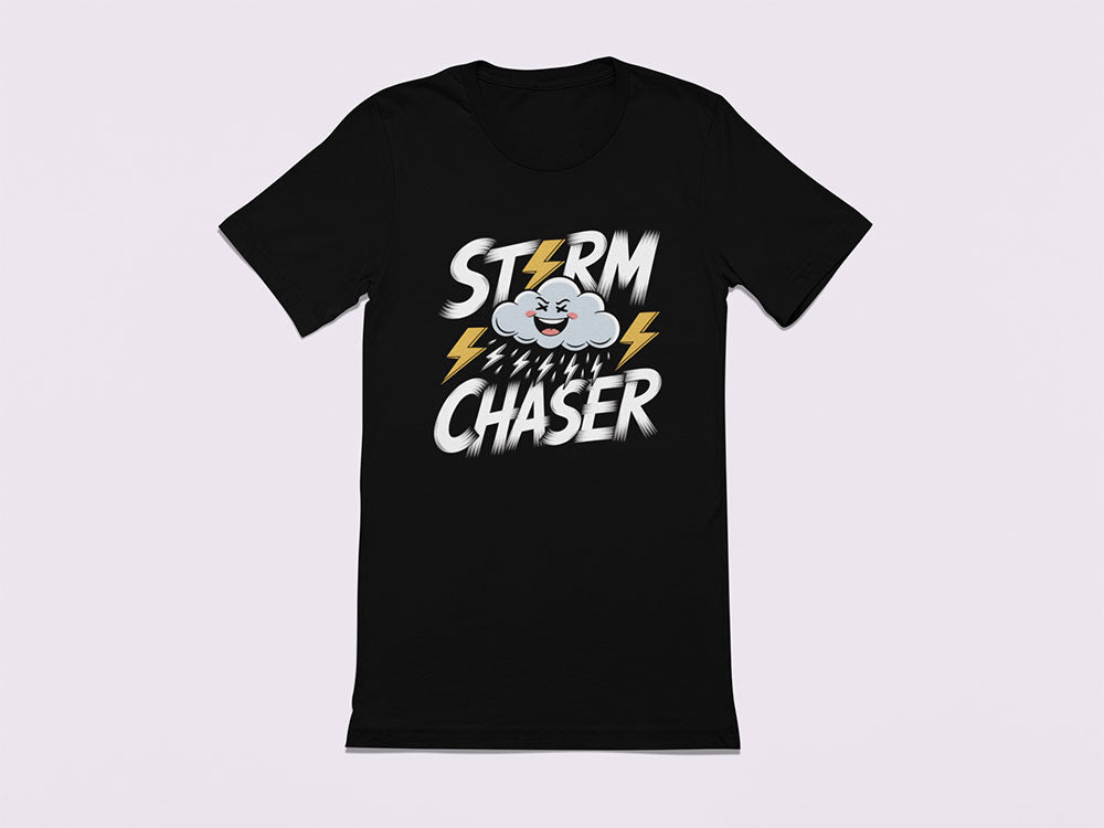 Storm Chaser Cartoon Cloud Graphic T Shirt For Women