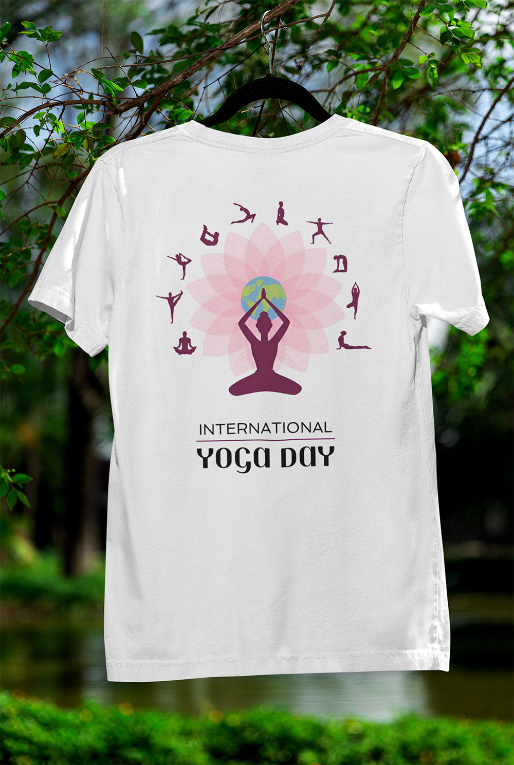 Women’s White Yoga Day T-Shirt – Comfortable & Stylish Tee for Yoga