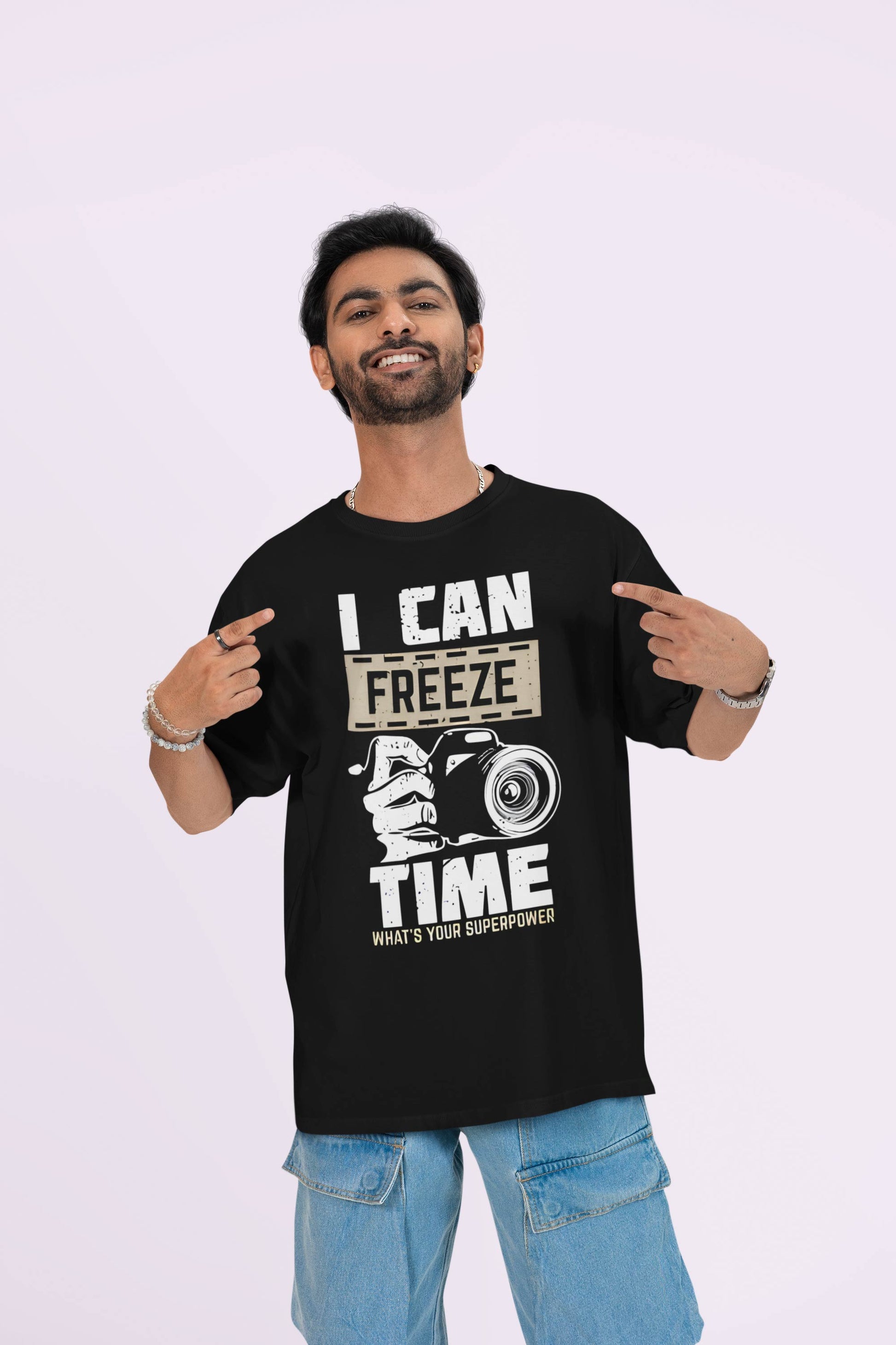 I Can Freeze Time Oversized Unisex Graphic T Shirt