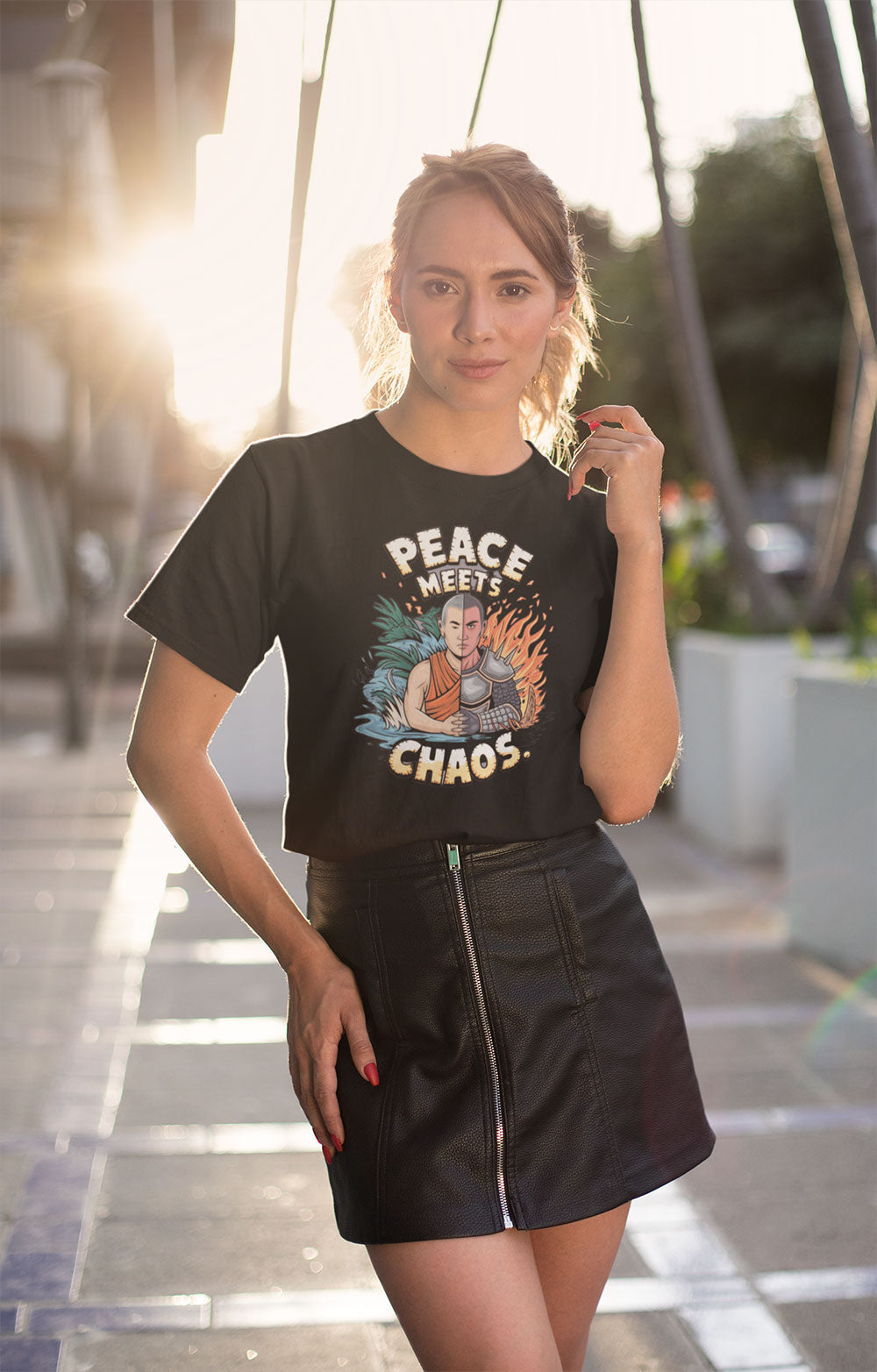 Peace Meets Chaos Women’s Graphic T Shirt