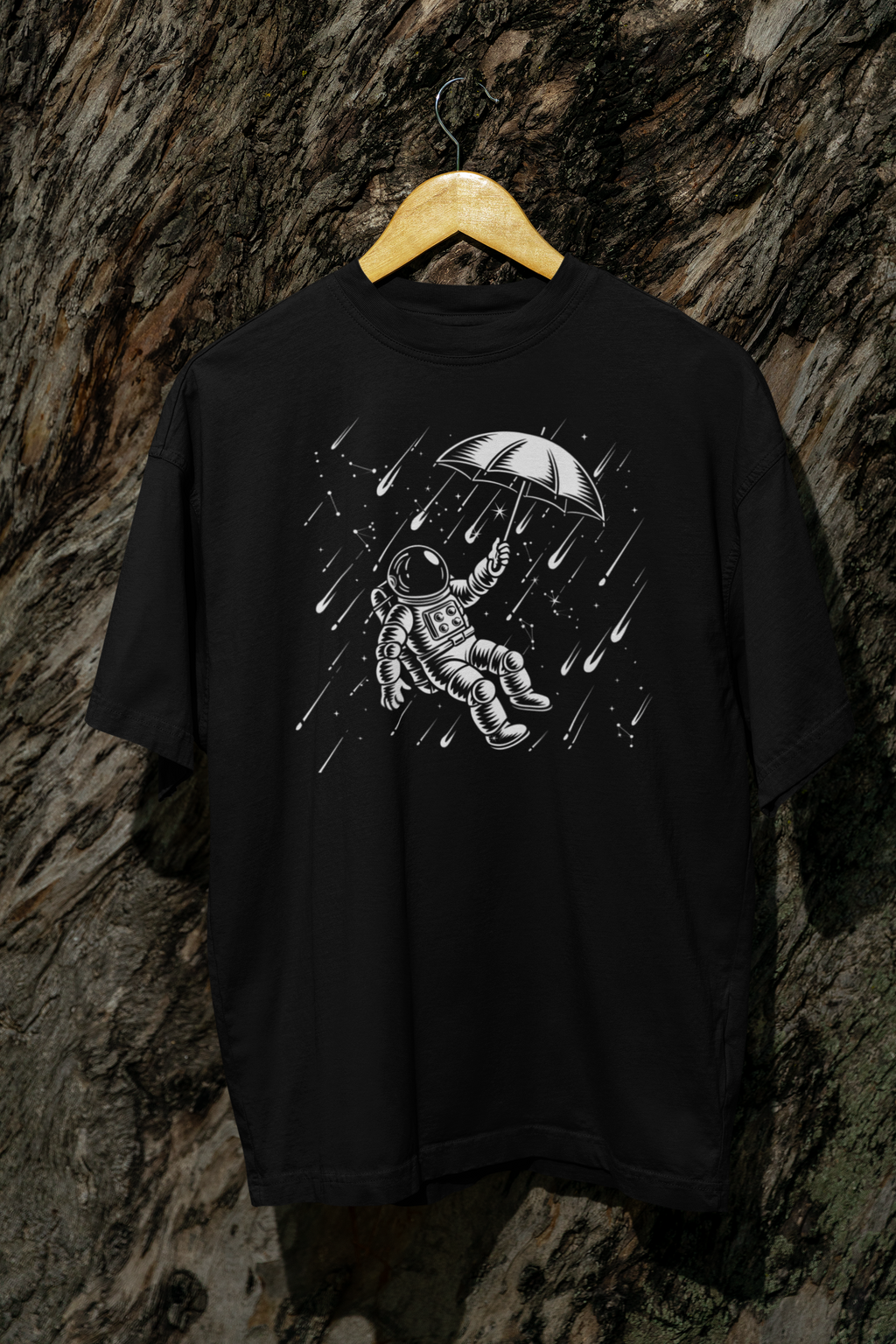 Astronaut in the Rain Oversized Graphic Unisex T Shirt