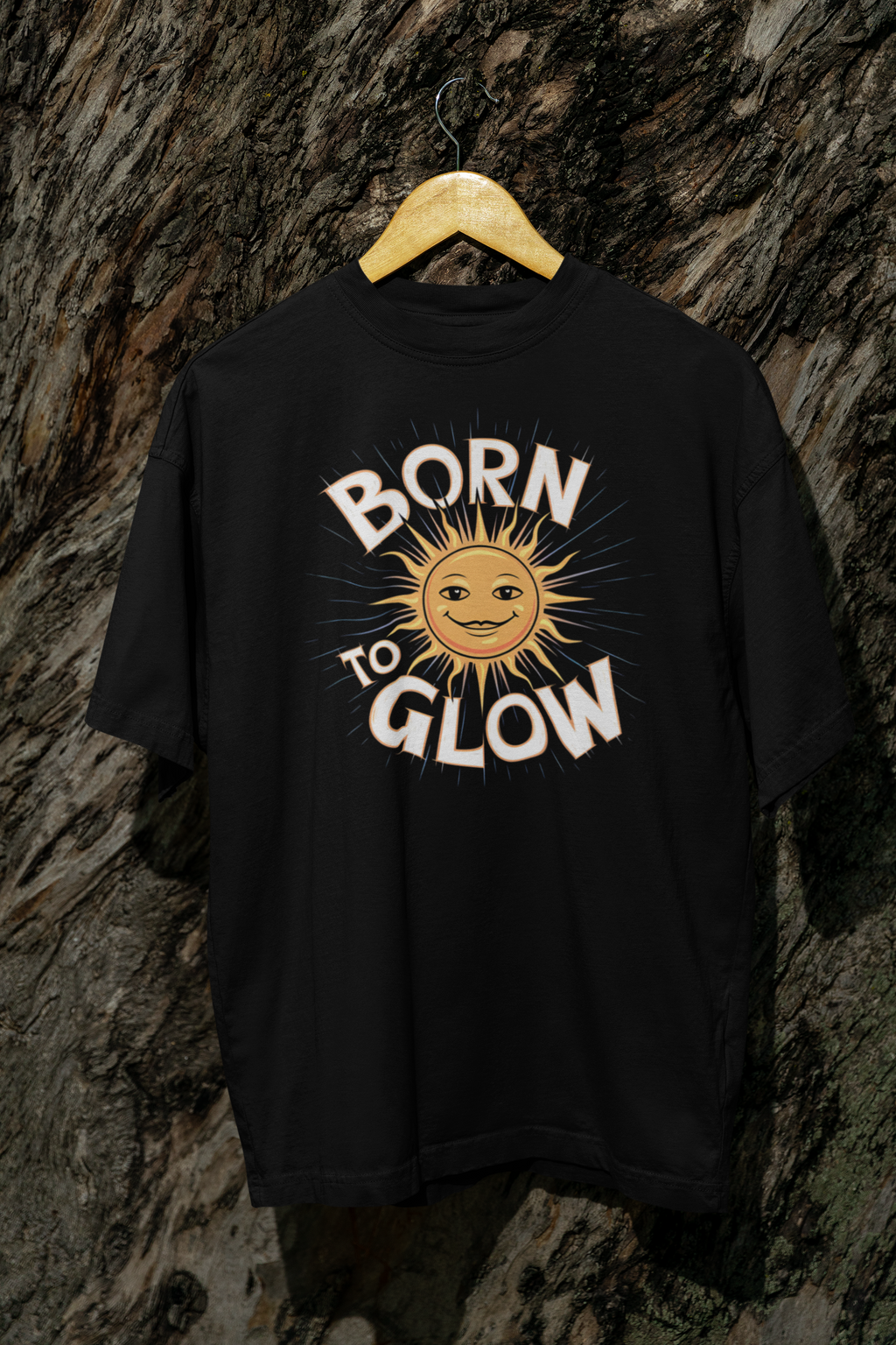 Born to Glow Graphic Oversized Unisex T-Shirt