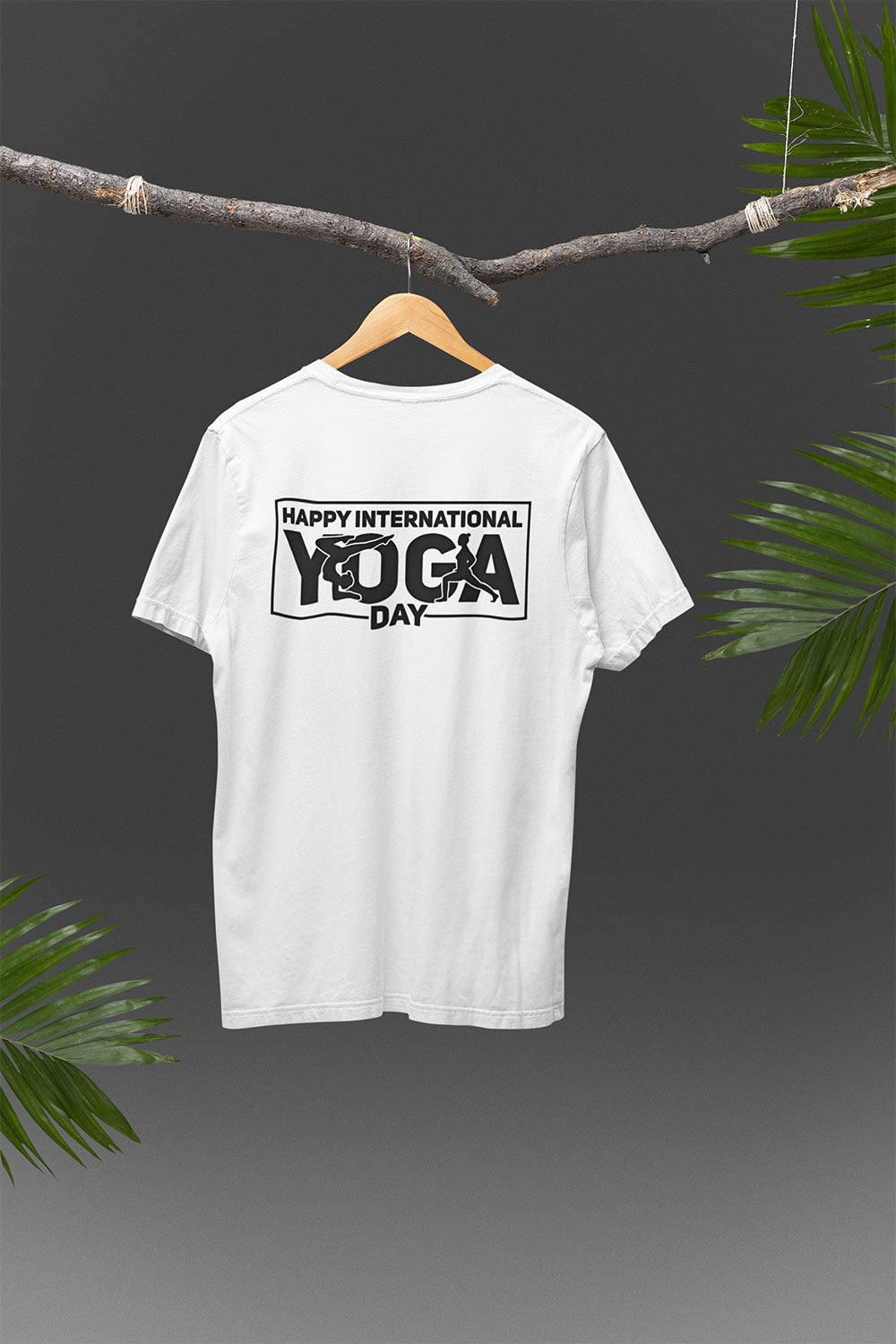 International Yoga Day Cotton Tee for Wellness and Fitness