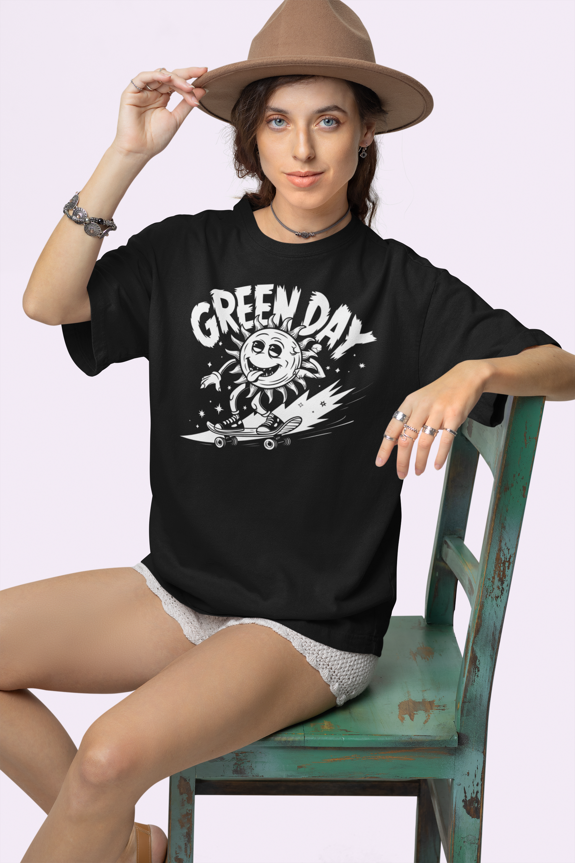Green Day Inspired Graphic Oversized Unisex T Shirt