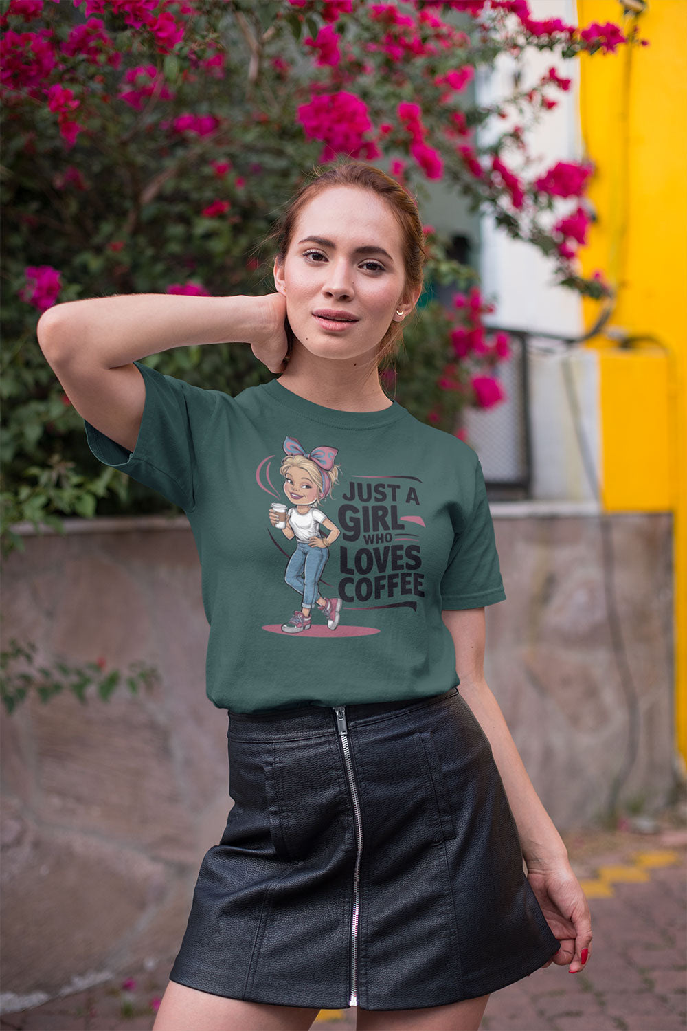 Just a Girl Who Loves Coffee T Shirt for Women