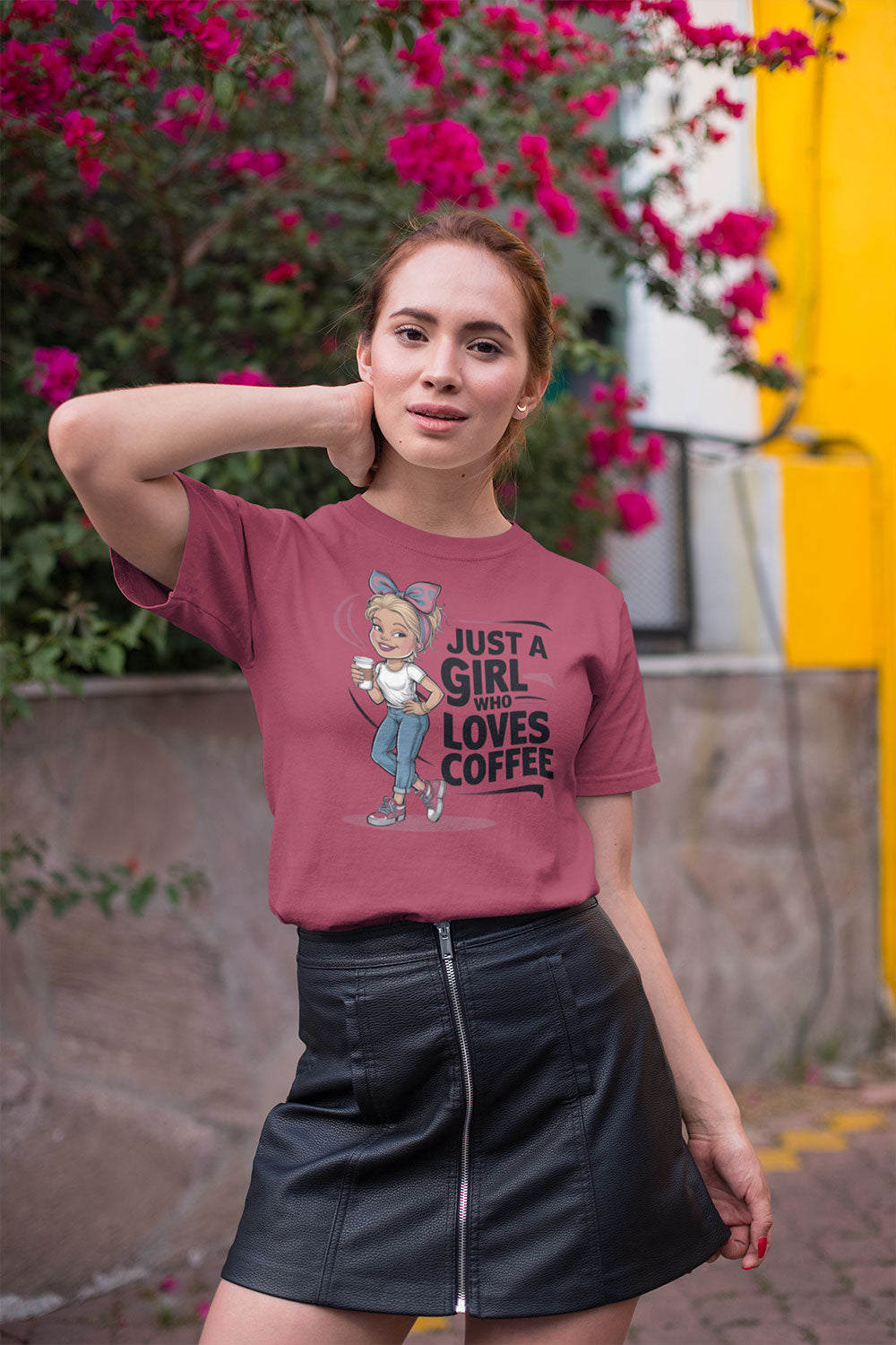 Just a Girl Who Loves Coffee T Shirt for Women