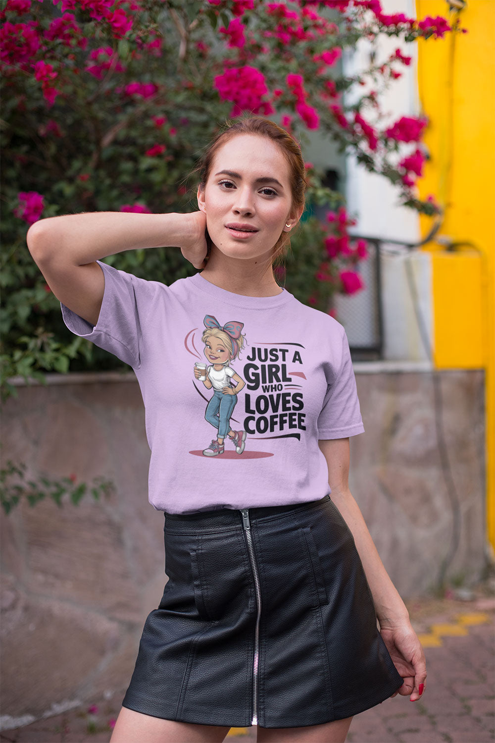 Just a Girl Who Loves Coffee T Shirt for Women