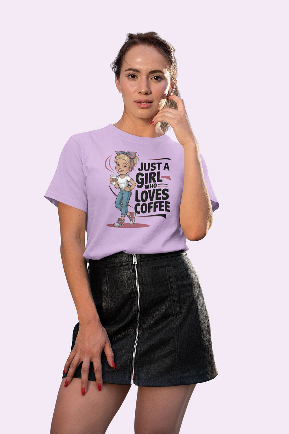 Just a Girl Who Loves Coffee T Shirt for Women