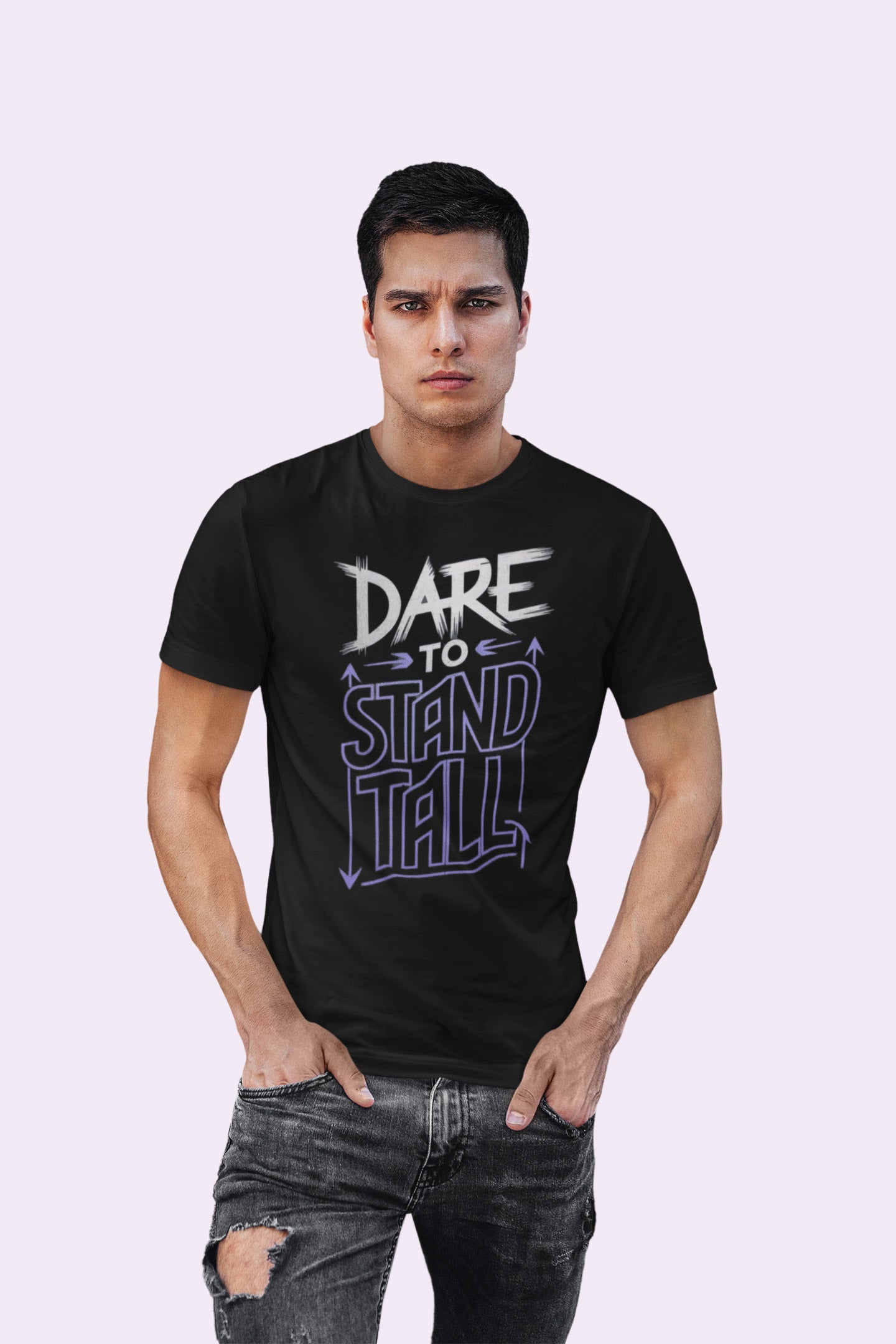 Dare to Stand Tall Graphic T Shirt For Men